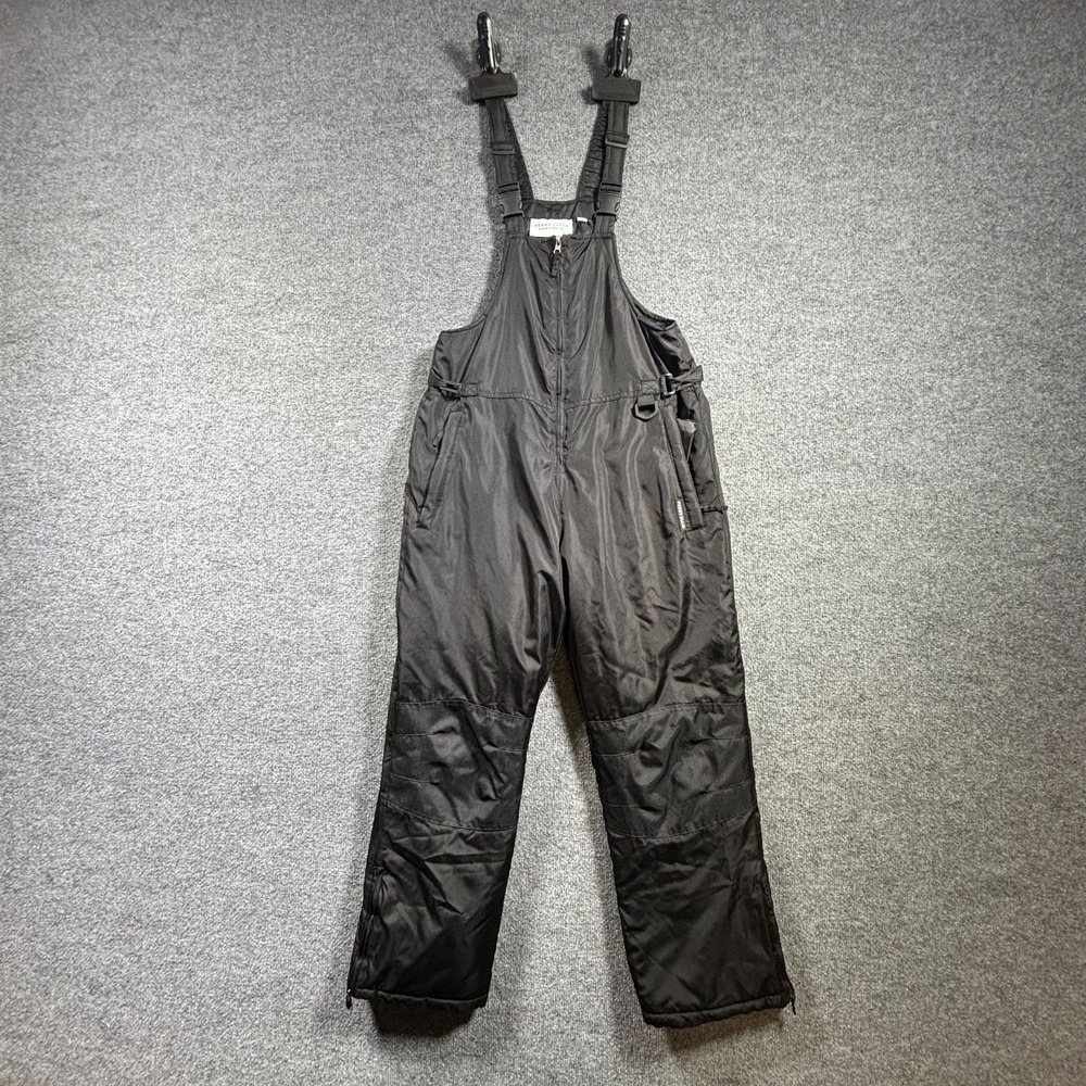 Perry Ellis Snow Bib Overall Men's M Black Polyester Relaxed Skiing Snow Winter